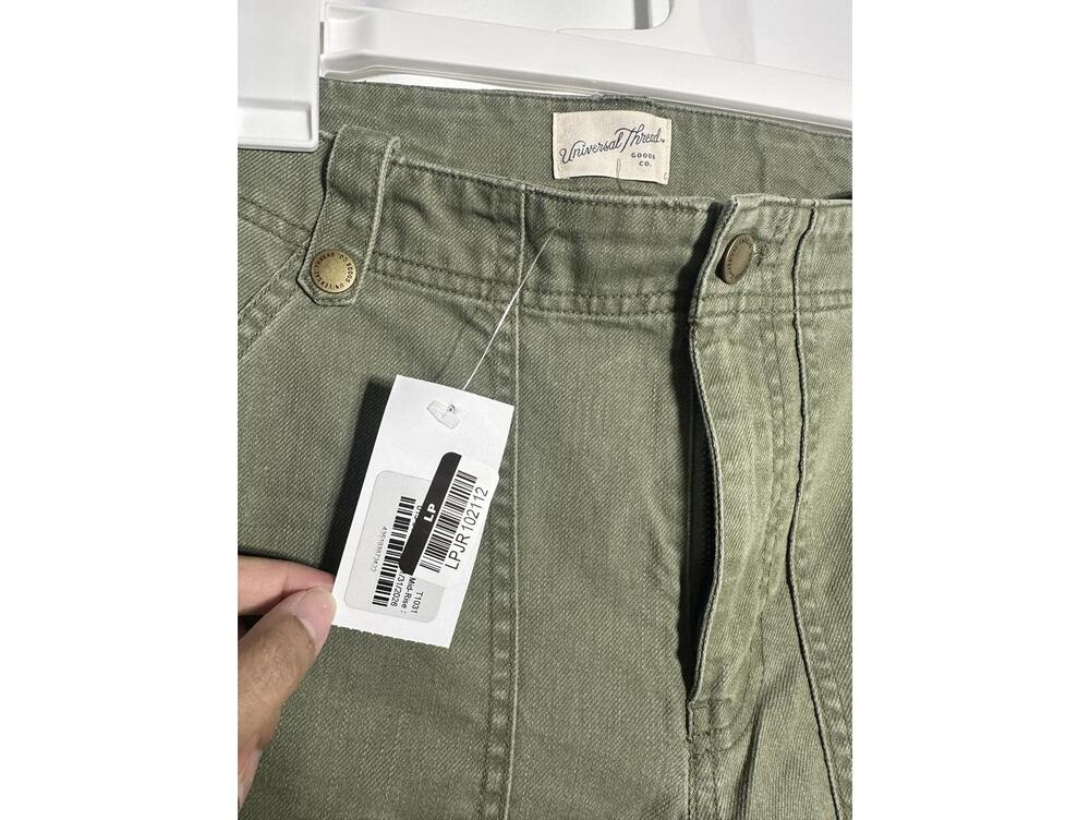 Size 2 Universal Thread Olive Green High-Waisted Straight Leg Pants - Picture 3 of 5